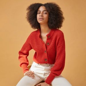 Everlane Alpaca Cropped Cardigan